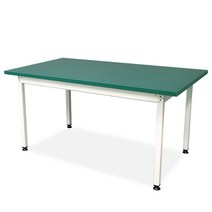도디스 작업다이 택배 포장 작업테이블 이동식 철제 작업대, 1800mmX600mm, 01. 블랙_아이보리, 높낮이기둥