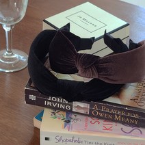 프렌치무드 클래식 벨벳꼬임 헤어밴드 편한 머리띠 2컬러 세트