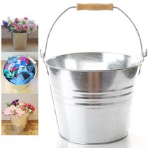 지름35x높이32.5cm 양철바스켓 바스켓 화분 양철통 양철소품 빈티지 양동이 바구니 펜통 펜꽂이 수납함, 양철바스켓 12호 (35 x 32.5cm)