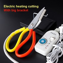 원단재단기 재단가위 커팅220V 전기 열 가위 절단 직물 날카로운 커터 로프 리본 웨빙 천 바느질 가죽 공예, 02 라이트 그린