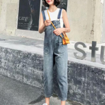 데님 점프수트 청멜빵 봄 여름 캠핑 피크닉룩 코디