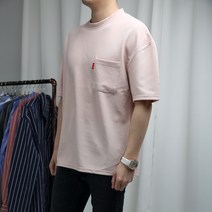 오버핏 N-LA 포켓 남자 반팔 티셔츠