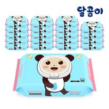 달곰이 아기물티슈 데일리 캡형20팩 플레인 45g 80매, 데일리 캡형 20팩
