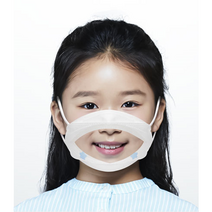 [KC인증소형 1매/10매] MB필터/써멀본드안감 입이보이는 립뷰투명마스크 숨쉬기편하고 김서림없는항균필름, 마름모, 10매