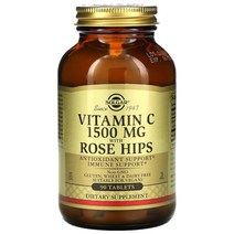 솔가 solgar 비타민C 로즈힙 함유 1 500mg 90정옵션확인필수, 1500 mg, 90 개