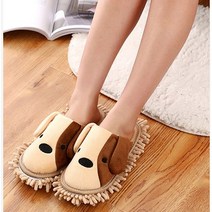 청소슬리퍼 층간소음 실내화 강아지 거실화 청소용품 물걸래 청소기(브라운 핑크), 핑크-리필패드, 1개