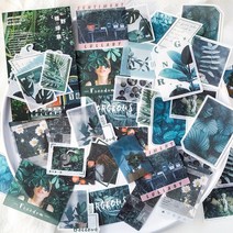 다꾸 저널 40 개/몫 INS풍 풍경 스티커 귀여운 편지지 플래너 Scrapbooking 일본어 일기, [08] H