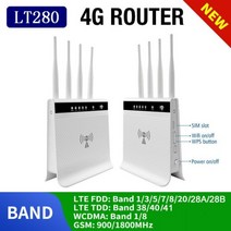 LT280 VoLTE CAT4 모뎀 Sim 카드 슬롯이있는 4G Wifi 라우터 모바일 핫스팟 광대역 무선 음성 통화 전화 RJ11 4 LAN 포트, CHINA_Russia Version | EU 플러그