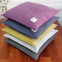 연꽃라벨 누비 방석 40x40 /면 누빔방석 불교용품