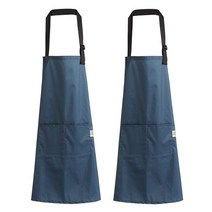 1+1 키친어썸 방수앞치마 스트라이프, 2개, 블루