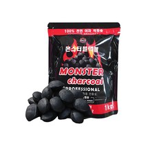 몬스터 블랙볼 1kg 착화탄 캠핑숯 바베큐숯 야자숯, 몬스터캠핑숯 블랙볼 1kg