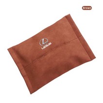 자동차 로고 선 바이저 티슈 케이스 시트 등받이 상자 종이 타월 가방 액세서리 렉서스 CT200h RX300 IS25, 한개옵션1, 01 브라운