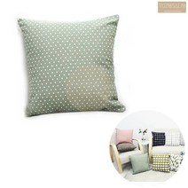 패브릭 쇼파 쿠션 45X45CM 페브릭 소파 쿠선 가정용 사각 솜쿠션, 색상 숲속나무 화이트