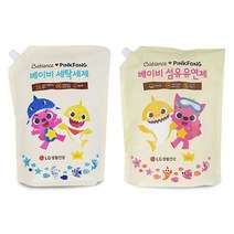 LG베비언스 핑크퐁 세탁세제 섬유유연제 리필파우치 섬유유연제, 쿠팡 블루아웃렛 세탁세제 리필2.2L