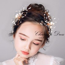 체리피피 웨딩헤어장식 셀프웨딩 여아 드레스 헤어소품 진주장식