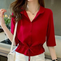 여성 여름 패션 시원한 카라넥 블라우스 G1192