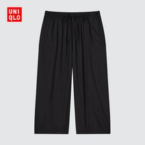 유니클로 여성 RELACO 크롭트 팬츠드레이프 홈 캐주얼 팬츠 파자마 445340