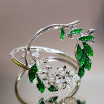 웨딩포 냅킨링 월계수 실버 냅킨홀더, 1개