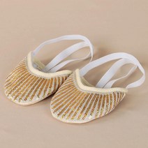 리듬체조 슈즈 토슈즈 발레 무용 반양말 토신발 5개세트, 순금 줄무늬