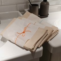 어반마님 강화 소창 수건(국내산 무형광 천연직물) 3번 삶음 [5+1], 4겹, 생면(셀프 정련)