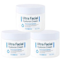 푸드어홀릭 (3개)푸드어홀릭 울트라 훼이셜 히알루론 크림 100ml, 단일옵션