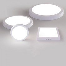 네모조명 1PCS LED 표면 장착 downlight 광장 라운드 울트라 얇은 에너지 절약 천장 조명 6W 12W 18W AC85-265V, [02] 3000K, [06] 18W Square, [01] WHITE
