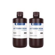 Anycubic-3D 프린터 레진 고강도 UV 유연한 365-405nm 고 인성 충격 강도 3d, [11] -- 2PCS 1KG BLACK