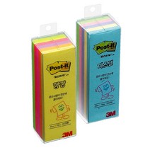 3M Post-it 포스트-잇 형광/파스텔 큐브 1인치 (25 x 76mm), 형광