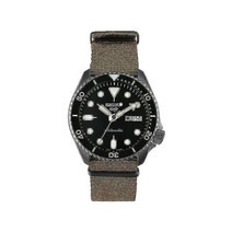 세이코 남성용 아날로그 오토매틱 시계 천 스트랩 SRPD65K4 블랙 43mm