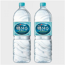 안전한 백산수 2L 무라벨 맑은 샘물 생수 물배달 수질 수원지, 라벨 없음 2리터 24병