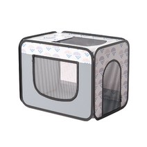 트윙클펫 중형견용 접이식 펫드라이룸, 멜란지 그레이