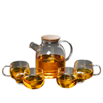 MONTHERIA 몬테리아 다기세트 내열유리 티포트 찻잔세트 선물용다기 도자기 찻잔 세트1000ML, 1800ML주전자+4잔A