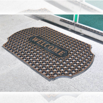 건물 바깥 출입구 프리미엄 웰컴 고무 매트60x90골드 입구매트 깔개