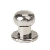 라운드리벳 둥근머리리벳 나사형 리벳 가죽공예 단추 벨트 파우치 부자재 4x8 mm, 브론즈, 1개