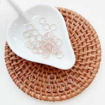 헤세드 NEW) 오픈형 오링 O링 비즈공예 (약100개), 로즈골드, 100개