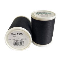 독일 마데이라 미싱용 밑실 1500m 자수 밑실 보빈 재봉틀 실, 1000.블랙