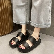 [바보사랑] 여자 남자 커플화 쿠션 슬링백 슬리퍼