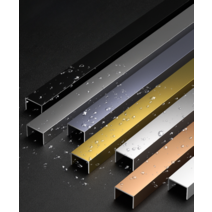 ㄷ자 몰딩 알루미늄 벽 천장 벽면 미장용 코너 비드, 10x30mm 매트 로즈 골드, 3m