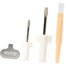 TEAMNIGT 4pcs Set 재봉틀 수리 도구 키트 바늘판 드라이버 + 스크루 청소 브러시