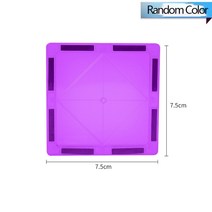 롱브릭타일 접착식파벽돌 파벽돌 컬러 마그네틱 블록 대형 DIY 디자이너 완구 어린이 교육 자석 장난감, 01 Square 1