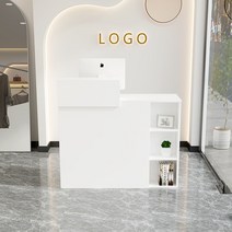 소형 계산대 간이 책상 캐셔 미니카운터 인포메이션 안내데스크 테이블, B 직각형 내 오른쪽 높이