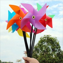 PVC 왕바람개비 만들기 9종 / 어린이 유치원 초등 DIY, 왕바람개비 - 주황