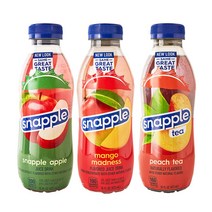 스내플 3종(PET) 473ml x 12ea(애플+망고매드니스+복숭아티)
