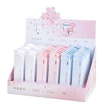 2023 수능샤프 6pcs Kawaii Cherry Blossom Mechanical Pencil Set Cute Automatic with Refills Korean Statio, [02]