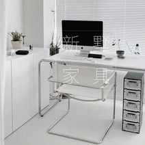 책상 마르셀브로이어 모듈 책상 서재 파이프 사각 사무실 오피스 데스크, 길이 100 폭 60 높이 75cm