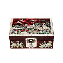 한지 나전 직보석함-군학[적], 1개, 전통포장  1개당-노리개보자기  1개당