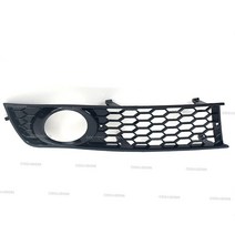 X-CAR 앞 범퍼 사이드 안개 라이트 그릴 메쉬 허니콤 헥스 왼쪽 오른쪽 아우디 A4 B6 2001-2005 8E0807681 8E0807682, [02] Left