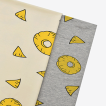 유명한원단 대폭 면 미니 쭈리 다이마루 원단 파인애플 2종 [폭 185cm], 크림아이(C61)