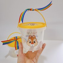 원통 원형 구디백 만들기 플라스틱 바스켓 생일 선물 상자, S / 800ml [노랑뚜껑] - 1p