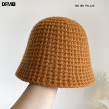 울 버킷햇 여성 순색 돔형 벙거지 물통모자 추동 보온비니 빈티지 벙거지